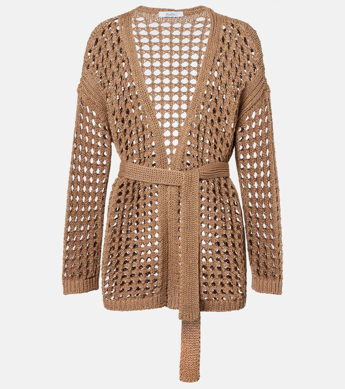 Max Mara Gelo open-knit cotton wrap cardigan