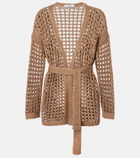 Max Mara Gelo open-knit cotton wrap cardigan