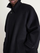 Auralee - Melton Wool Coat - Black