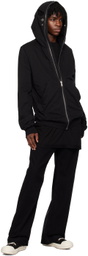 Rick Owens DRKSHDW Black Extended Zip Hoodie