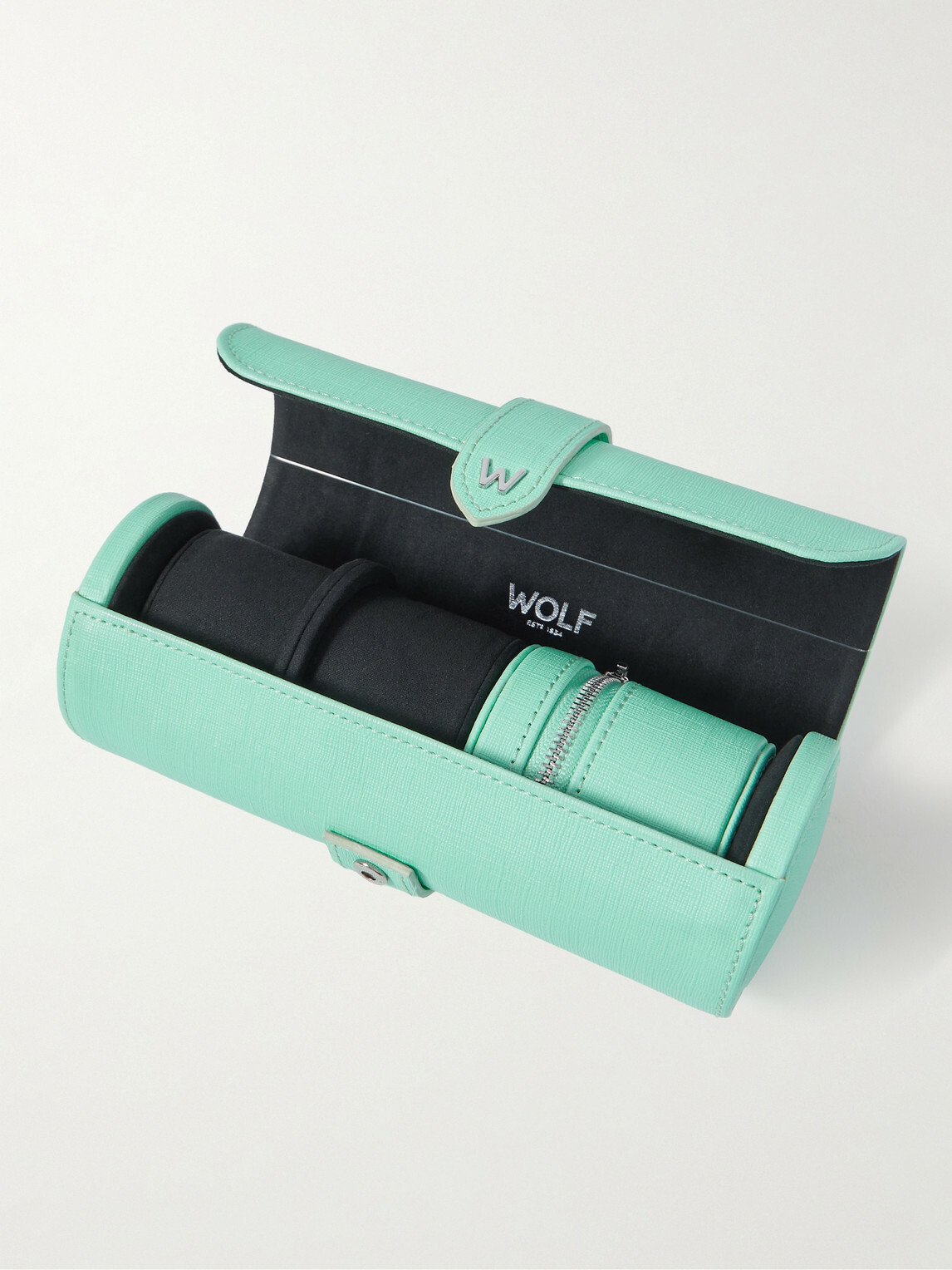 WOLF - Cross-Grain Vegan Leather Watch and Jewellery Roll