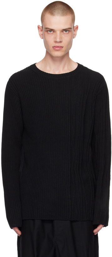 Photo: Yohji Yamamoto Black Plaited Sweater