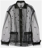 Jacques Wei Beaded tulle bomber jacket