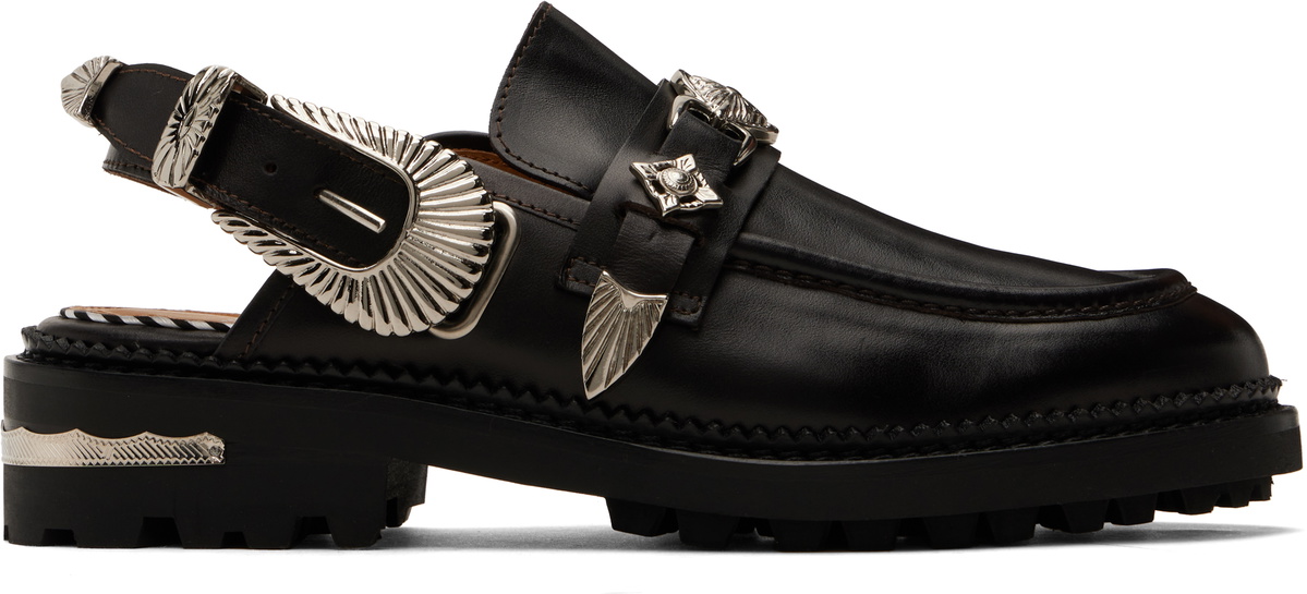 Toga Pulla SSENSE Exclusive Brown Metal Mule Loafers Toga Pulla