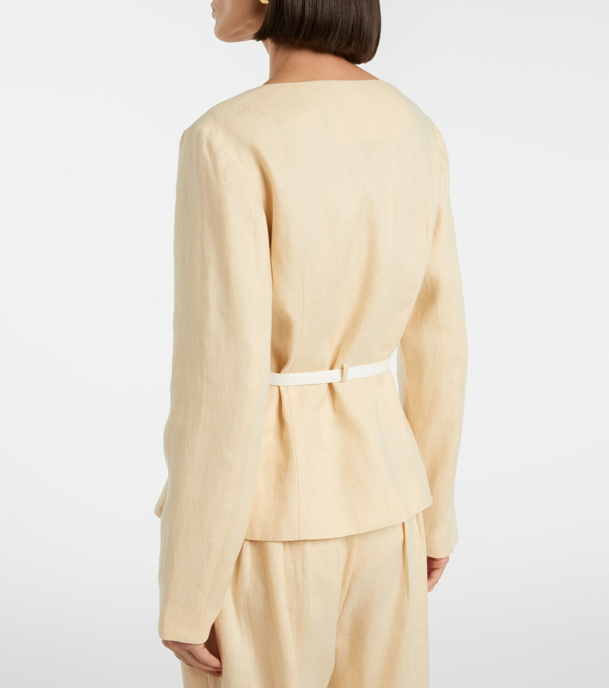 Posse Pamela belted linen jacket
