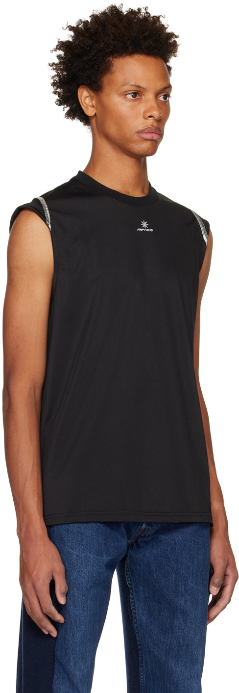 PALMER Black Cap Sleeve T-Shirt