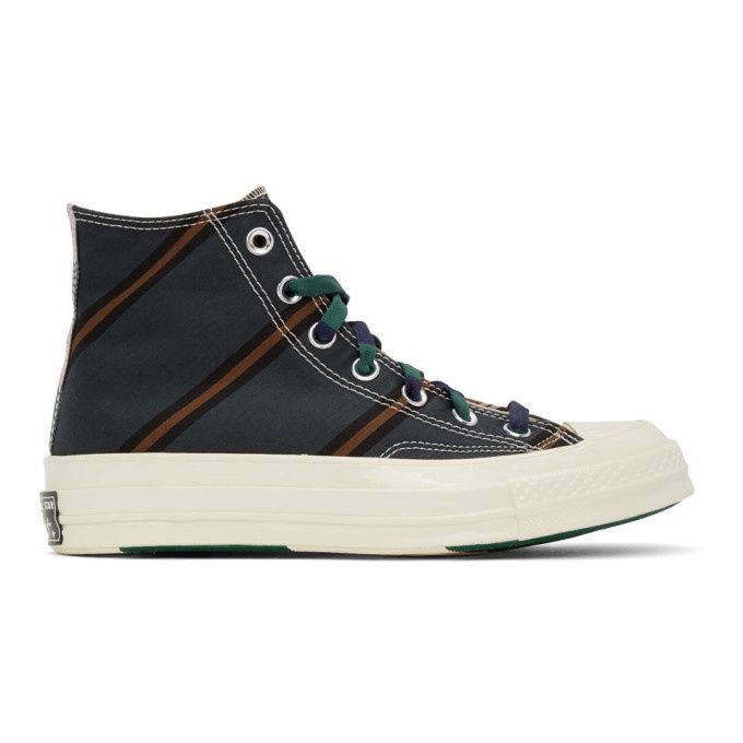 Photo: Converse Green and Orange Chuck 70 High Sneakers