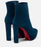 Christian Louboutin Loo Booty 130 suede platform ankle boots