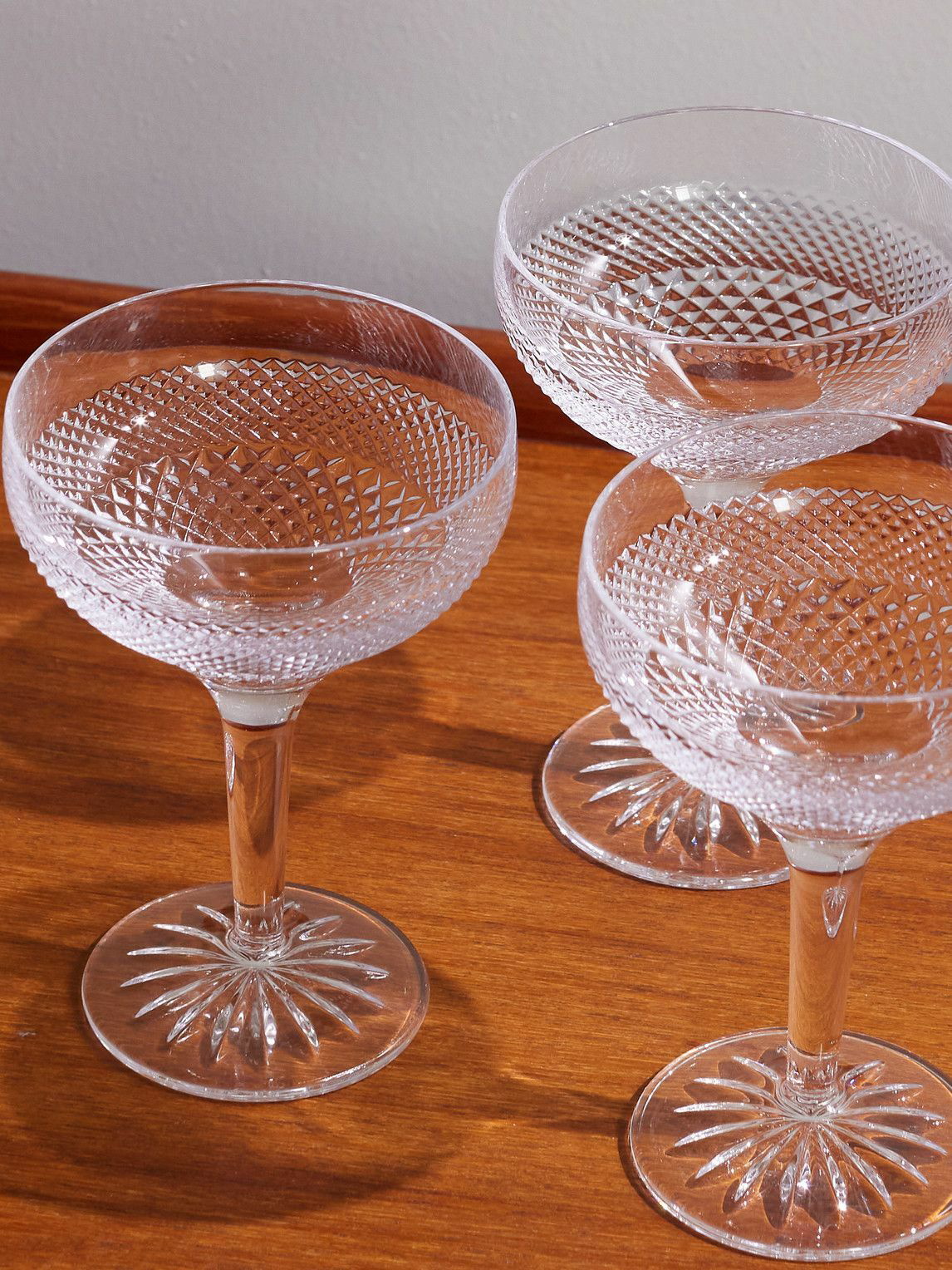 Barwell Cut Crystal Champagne Coupe, Set of Four - Soho Home