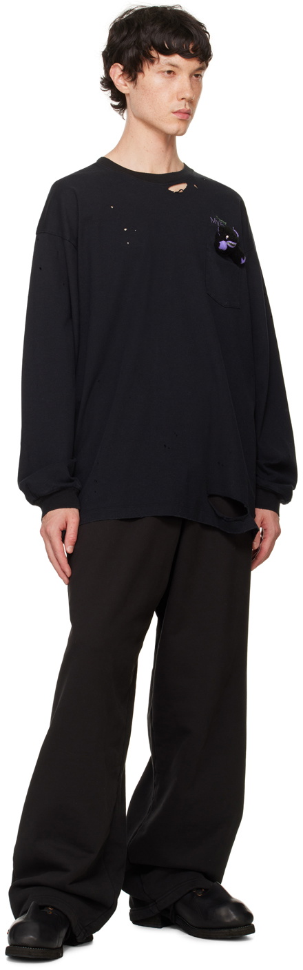 doublet Black With 'My Friend' Long Sleeve T-Shirt