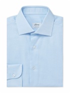 Brioni - Cutaway-Collar Cotton-Poplin Shirt - Blue