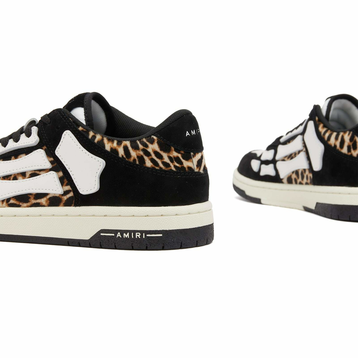 AMIRI Women's Leopard Skel Top Low in Black Amiri