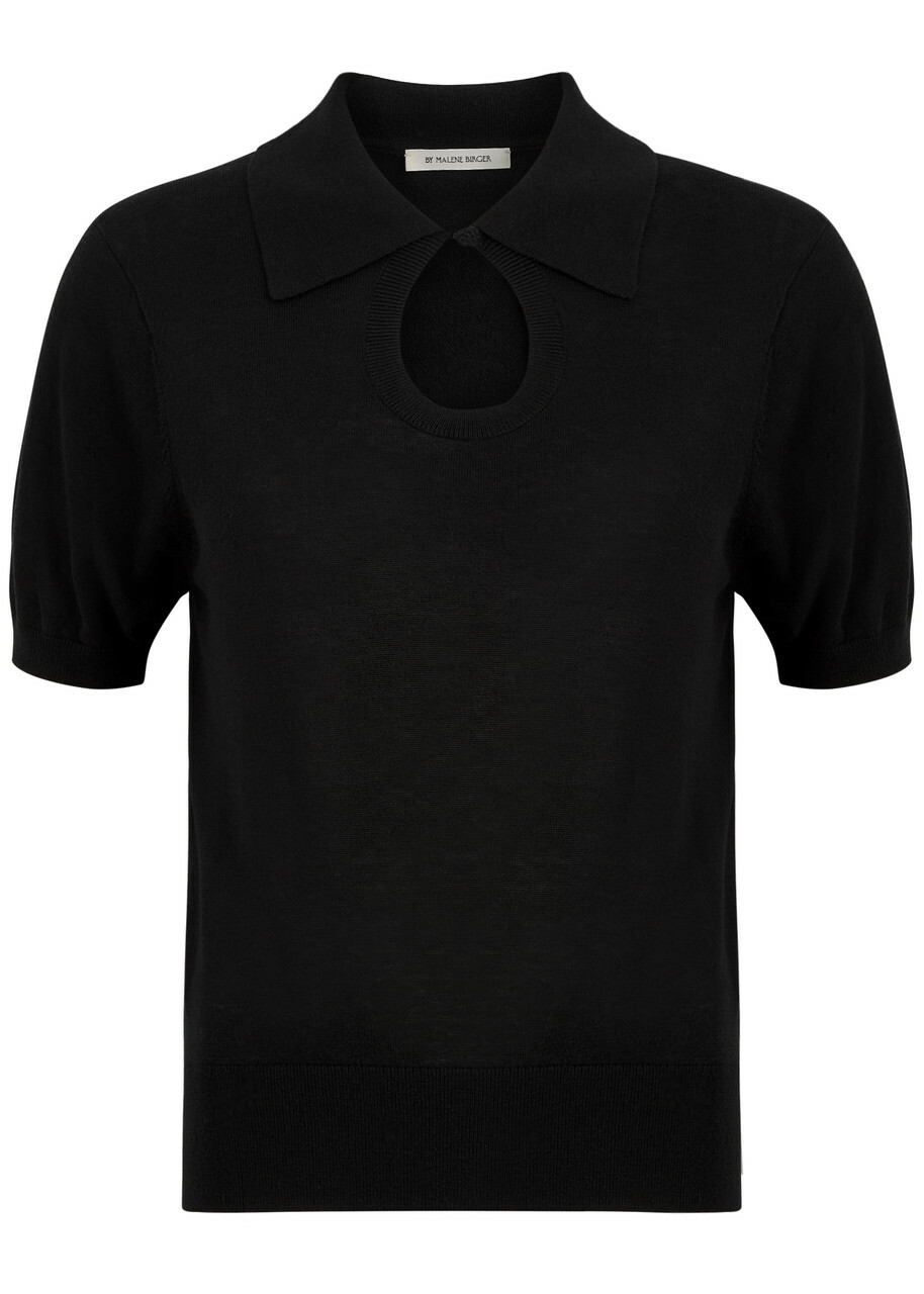 BY Malene Birger Talallia Cut-out Knitted top Black