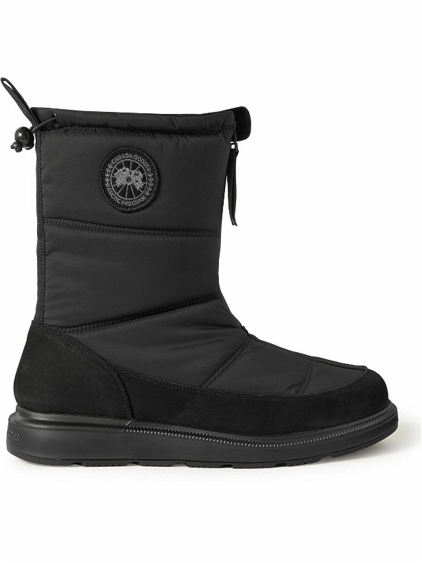 Photo: Canada Goose - Crofton Nubuck-Trimmed Quilted Shell Boots - Black