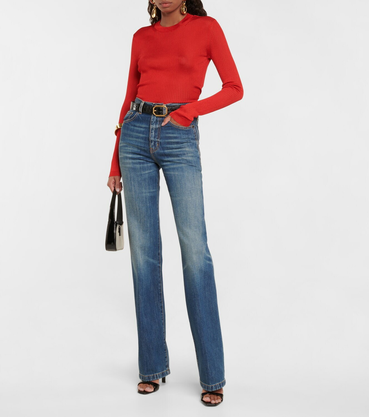 Saint Laurent - Clyde high-rise straight-leg jeans Saint Laurent