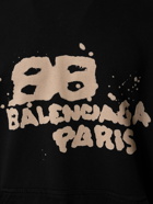 BALENCIAGA - Hand Drawn Bb Icon Cotton Hoodie