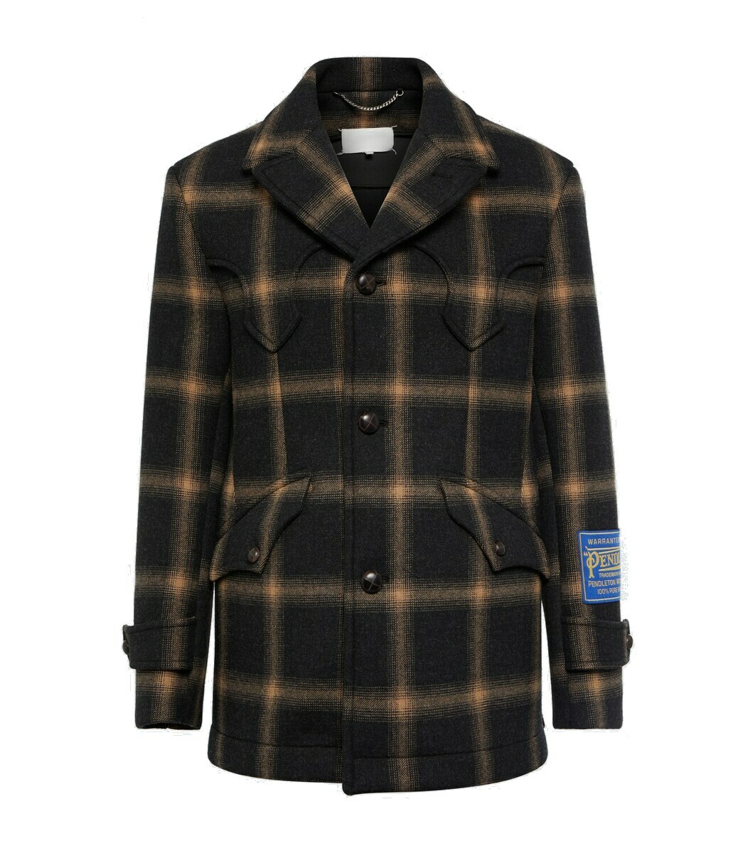 ジャケット・アウター Maison Margiela Houndstooth Coat size44 Houndstooth jacket in brown - Maison Margiela | Mytheresa
