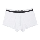 Versace Underwear White Logo Boxer Briefs