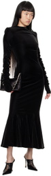 MISBHV Black Goth Midi Dress