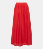 Velvet Mariela cotton and silk maxi skirt