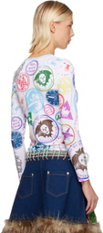Chopova Lowena White Stamp It Fitted Jersey T-shirt