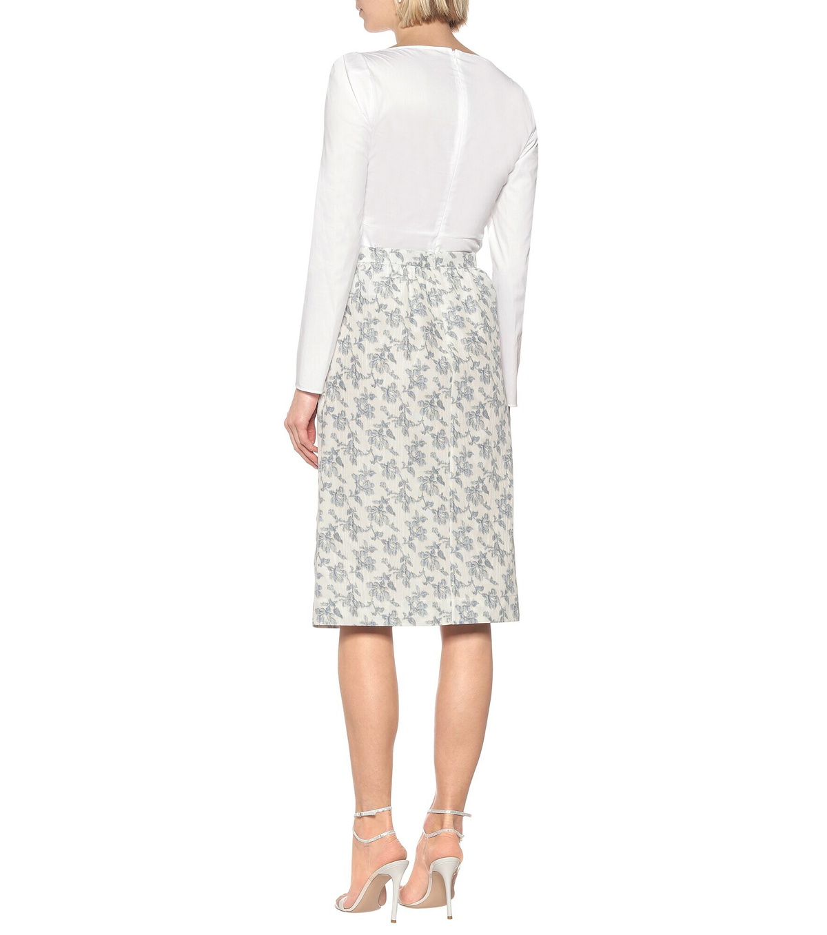 Brock Collection - Quadratic cotton-blend midi skirt