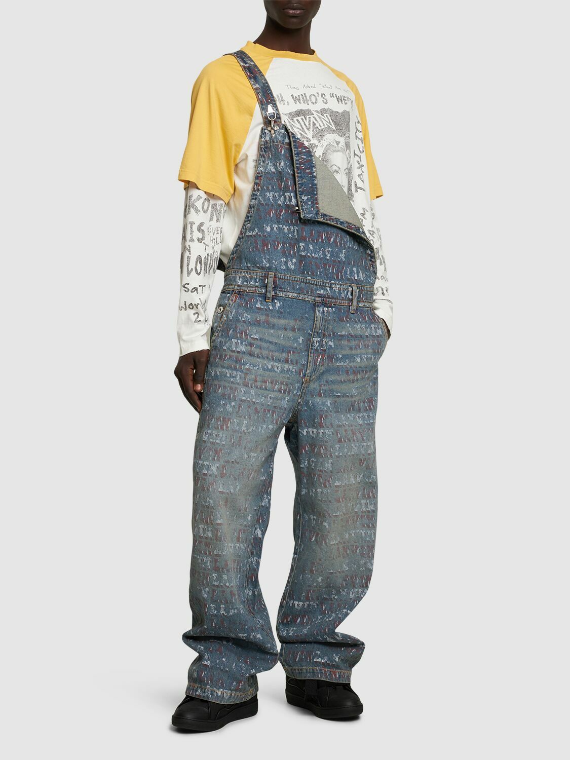 LANVIN Printed Denim Overalls Lanvin
