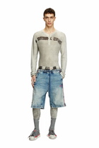 Diesel Dirty-effect Henley jumper in linen - Knitwear - Unisex - To Be Defined