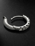 Spinelli Kilcollin - Mini Micro Rhodium-Plated 18-Karat White Gold Diamond Single Hoop Earring