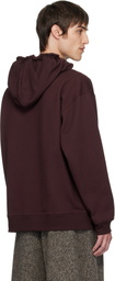 Dries Van Noten Burgundy Loose Fit Hoodie