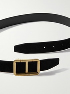 TOM FORD - 3cm Suede Belt - Black