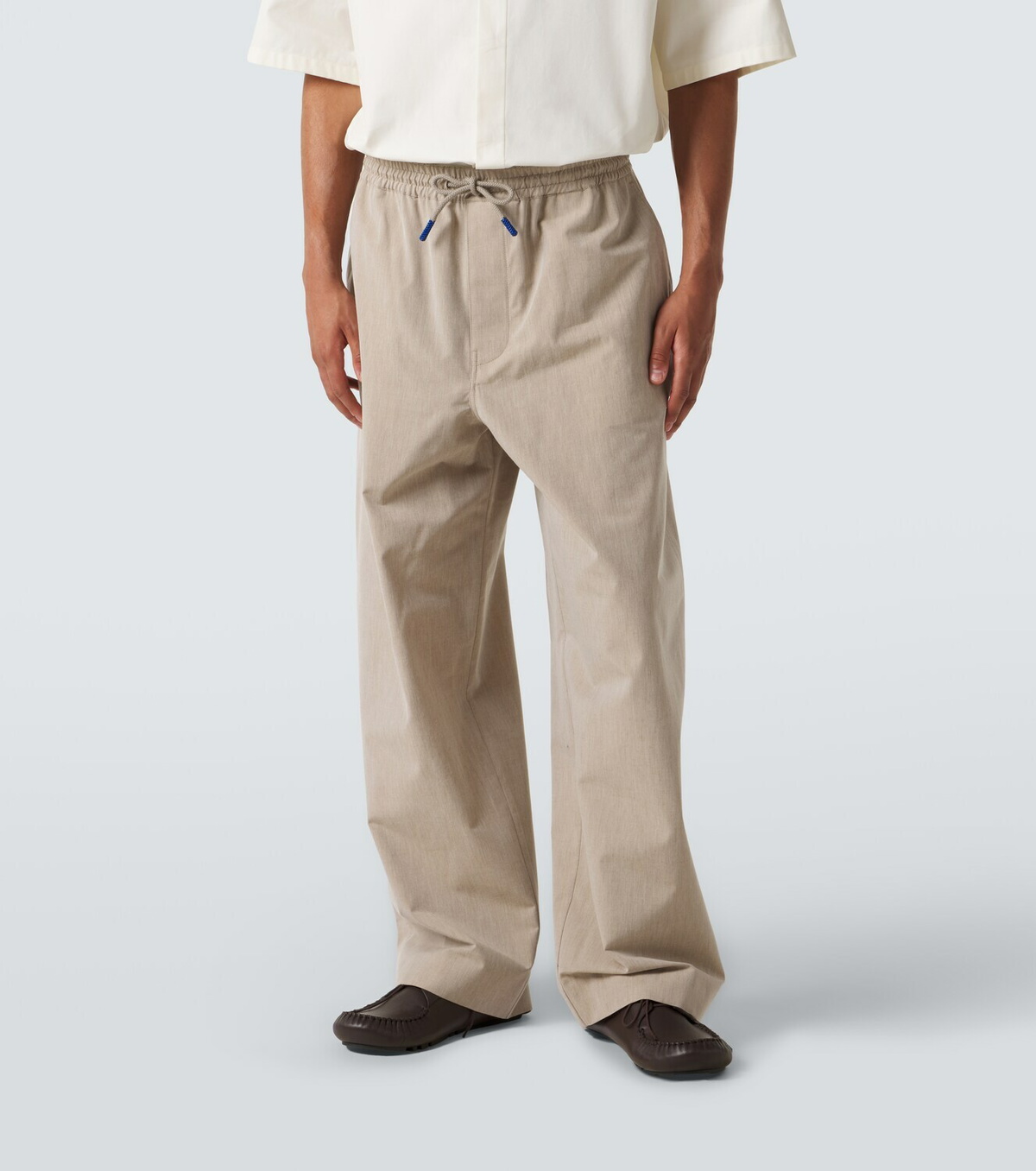 Loewe Wool and cotton wide-leg pants