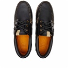 Visvim Men's Vivism Wallace Folk Deck Shoe in Black