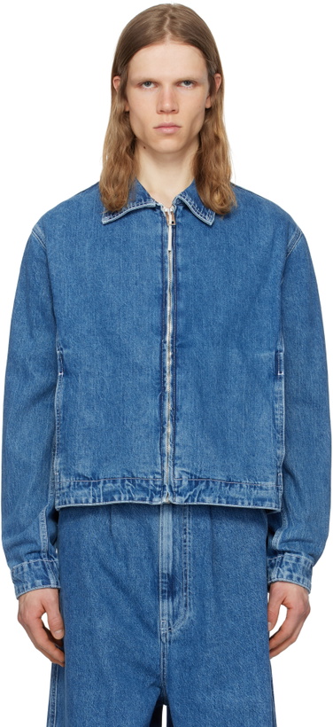 Photo: SUNNEI Blue Denim Bomber Jacket