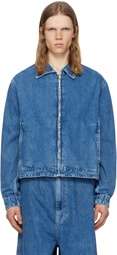 SUNNEI Blue Denim Bomber Jacket