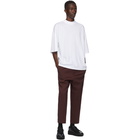 Jil Sander Burgundy Serge Cropped Trousers