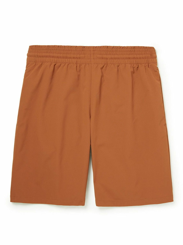 Photo: Acne Studios - Long-Length Wide-Leg Logo-Print Ripstop Swim Shorts - Brown