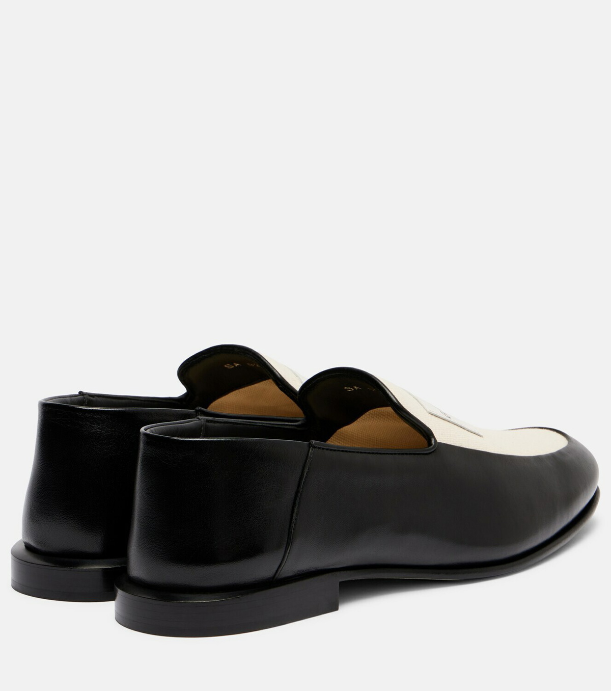 Givenchy Label leather and canvas loafers