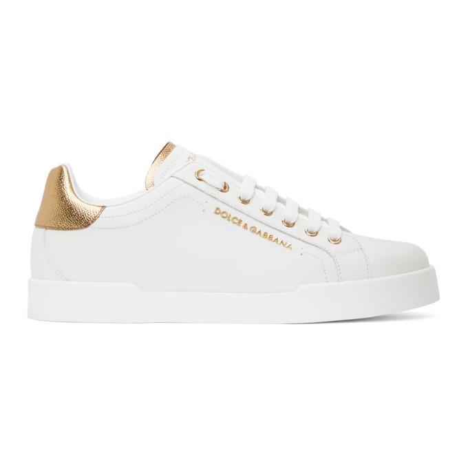 Photo: Dolce and Gabbana White Dauphine Sneaker