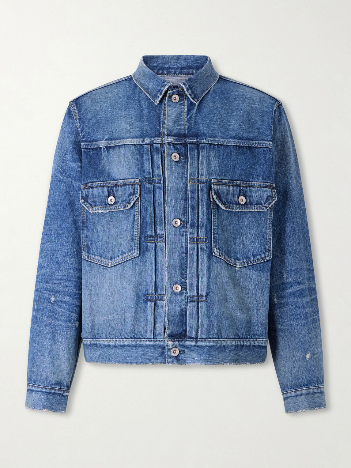 Sacai - BEYONDEXX Distressed Denim Jacket - Blue