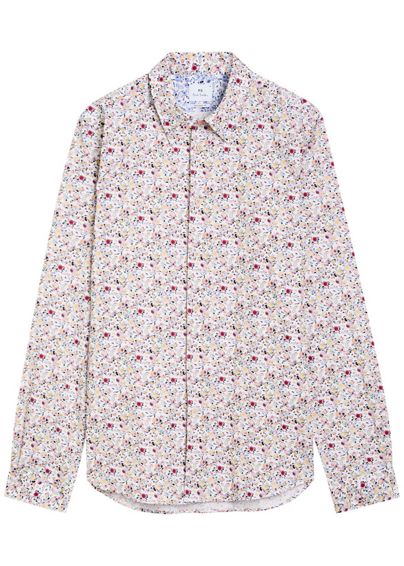 Photo: PS Paul Smith Patterned Tailored fit Stretch-cotton Shirt Multicoloured 1