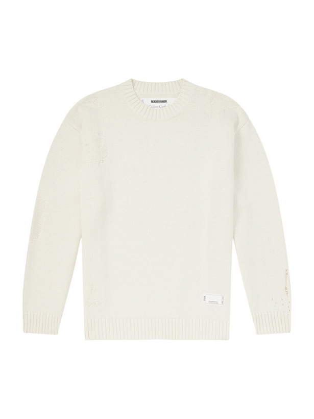 Photo: Neighborhood - Savage Cotton Crewneck Sweater - Neutrals