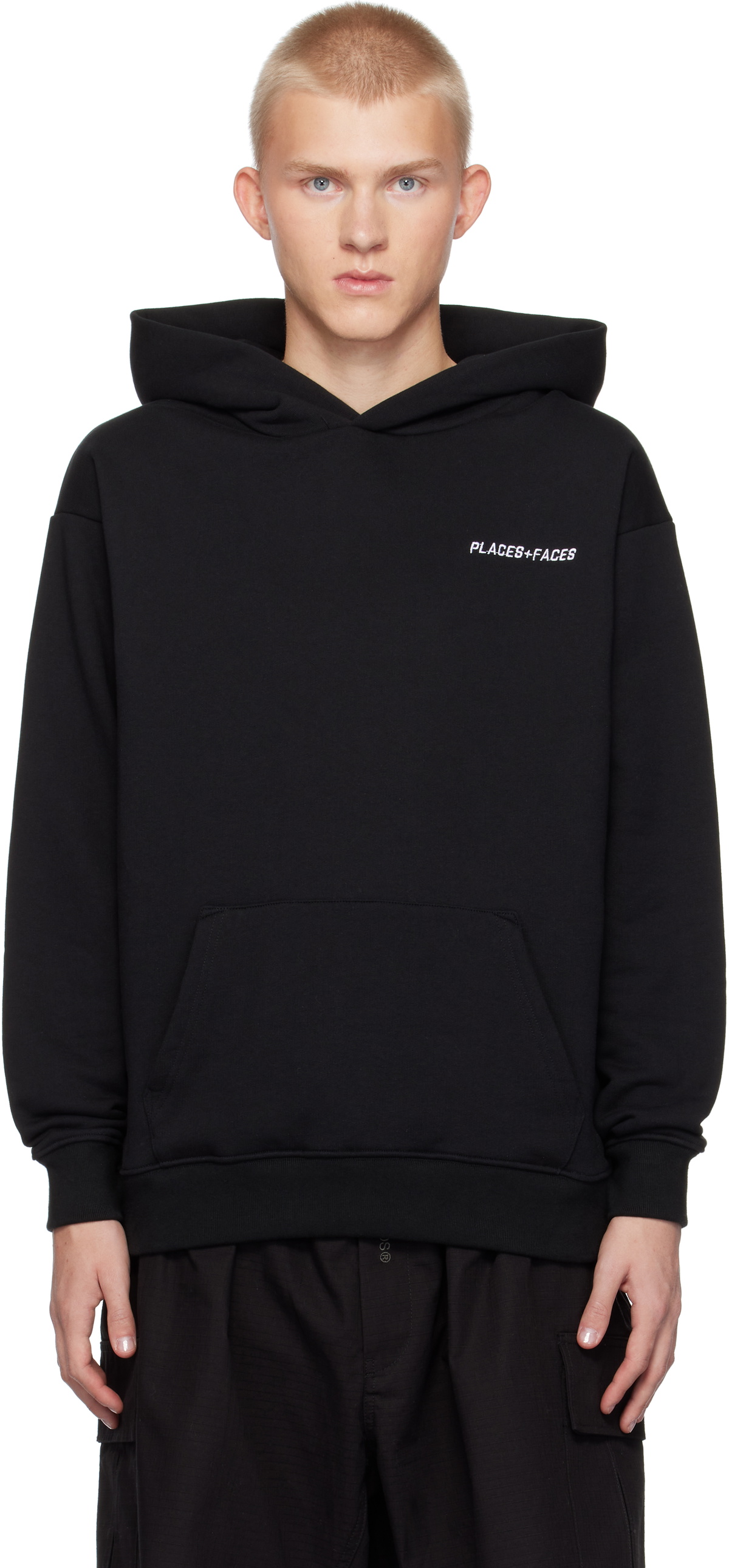 PLACES+FACES Black Essential Hoodie