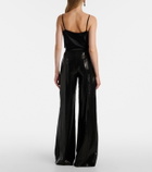 Elie Saab Sequined satin wide-leg pants