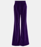 Costarellos Barine cotton velvet wide-leg pants