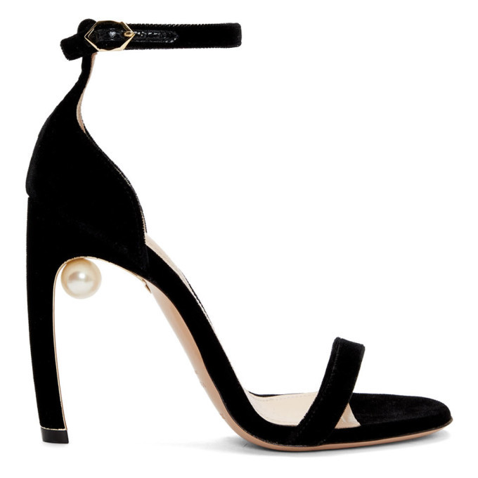 Nicholas Kirkwood Black Beya Maxi Heeled Sandals