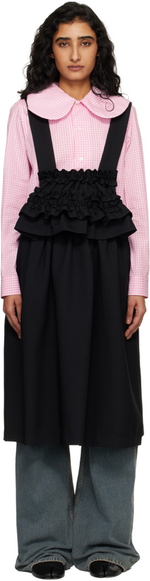 Photo: Comme des Garçons Girl Black Gabardine Midi Skirt.