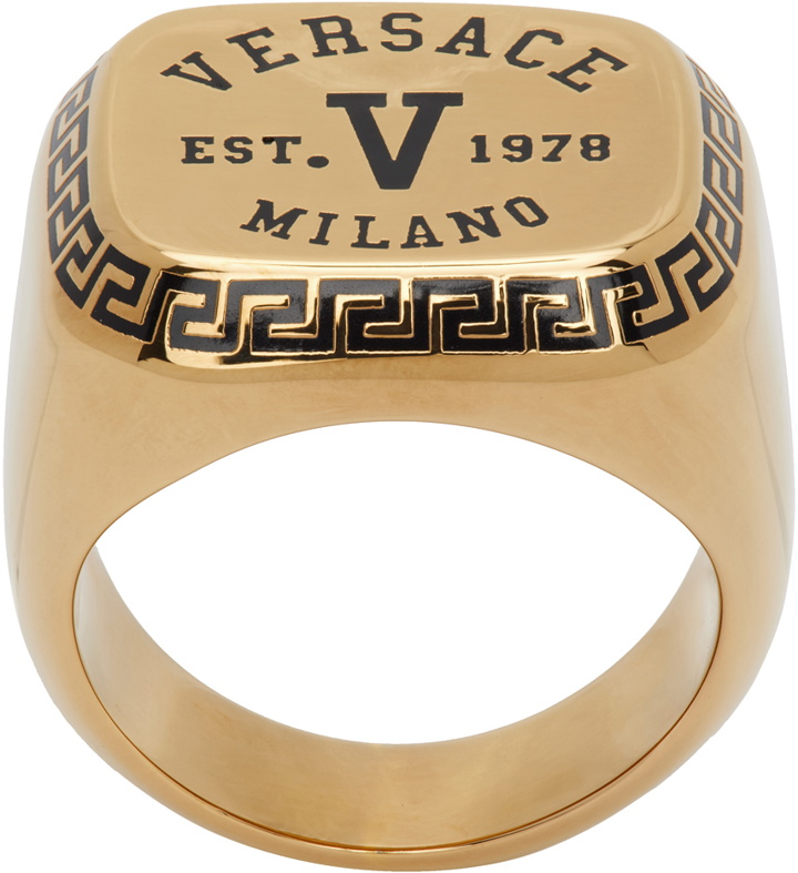 Photo: Versace Gold Varsity Ring