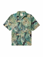 Snow Peak - Camp-Collar Printed Voile Shirt - Blue