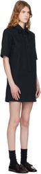 A.P.C. Navy Poly Mini Dress